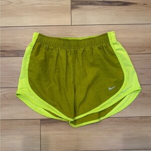 Nike Women's Lime Green Athletic Shorts